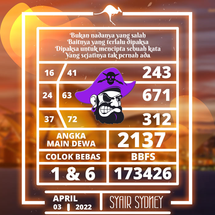 PREDIKSI RAMALAN SYAIR TOGEL SYDNEY HARI MINGGU