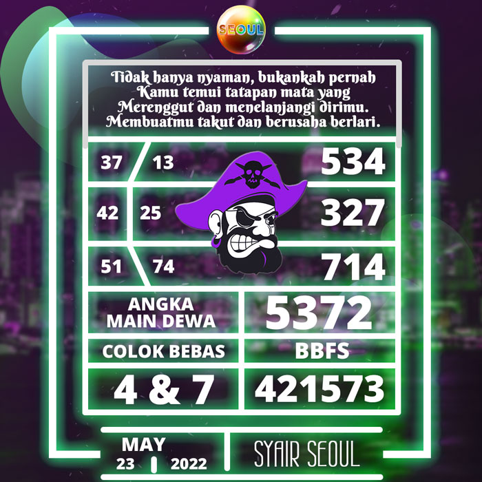 Prediksi mantap SYAIR TOGEL Seoul hari Senin