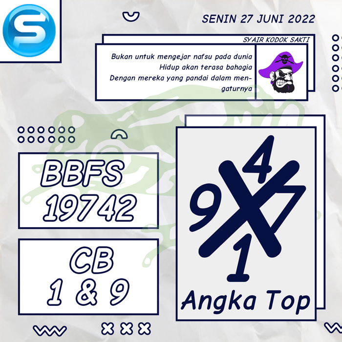 PREDIKSI TERBAIK SYAIR TOGEL SINGAPORE HARI SENIN