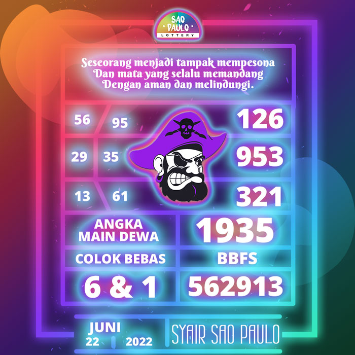 Prediksi 6D SYAIR TOGEL Sao Paulo hari Rabu