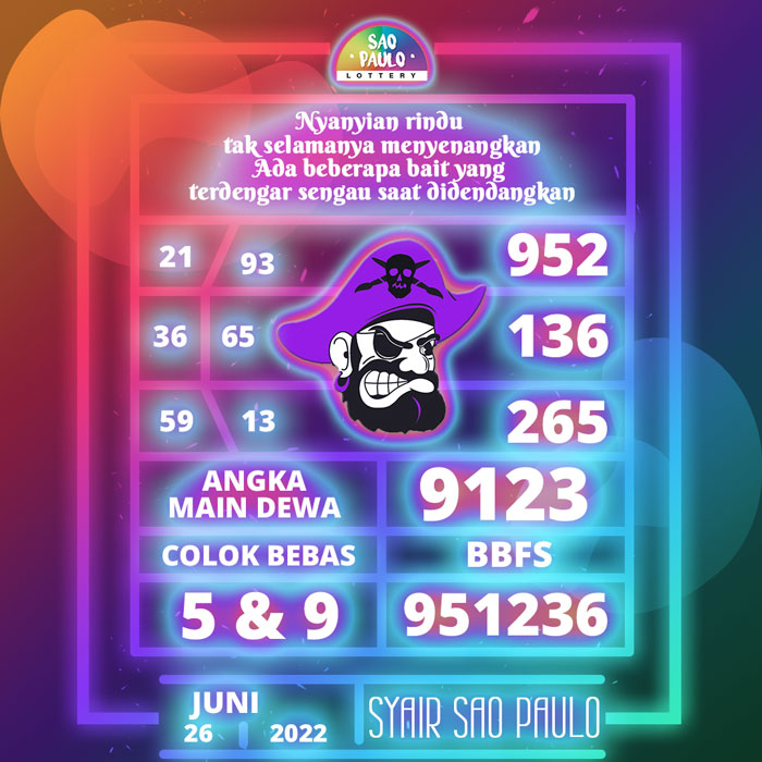 Prediksi Ramalan SYAIR TOGEL Sao Paulo hari Minggu
