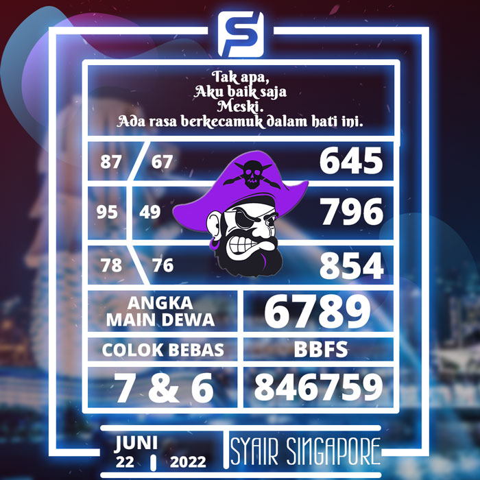 PREDIKSI BOCORAN SYAIR TOGEL SINGAPORE HARI RABU