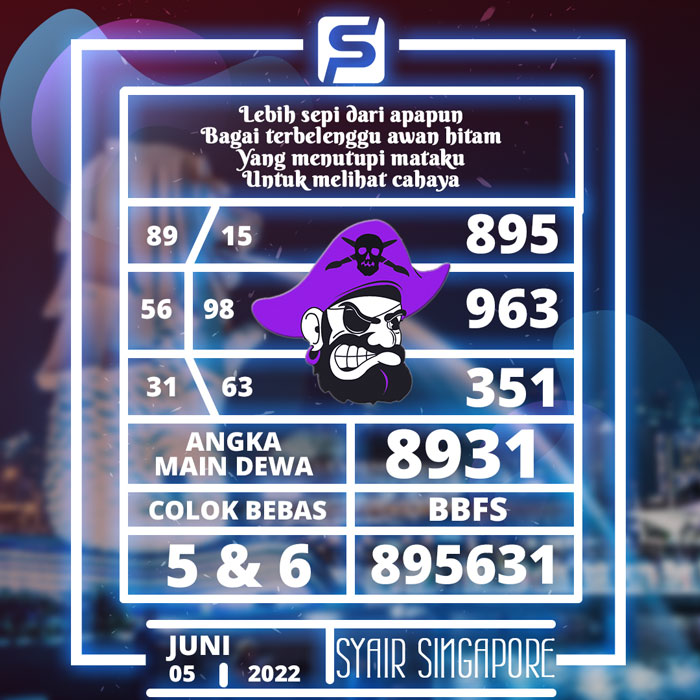 PREDIKSI BOCORAN SYAIR TOGEL SINGAPORE HARI MINGGU