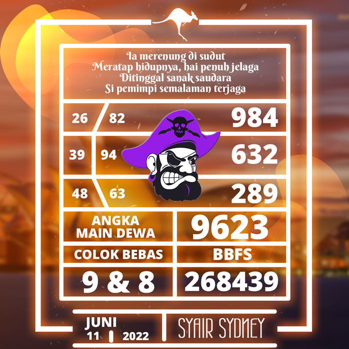 PREDIKSI RAMALAN SYAIR TOGEL SYDNEY HARI SABTU