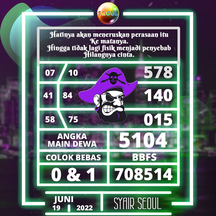 Prediksi terjitu SYAIR TOGEL Seoul hari Minggu