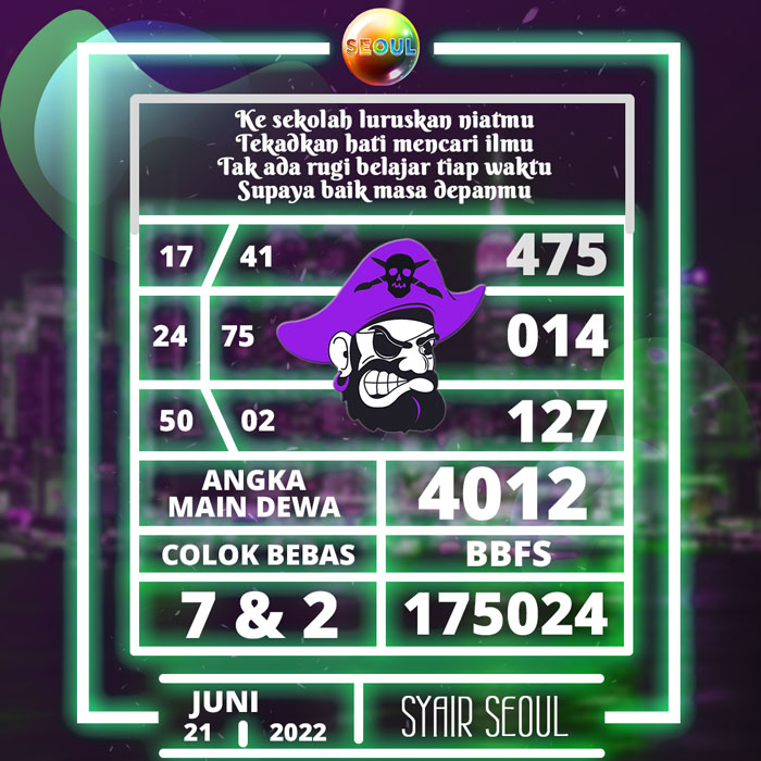 Prediksi ramalan SYAIR TOGEL Seoul hari Selasa
