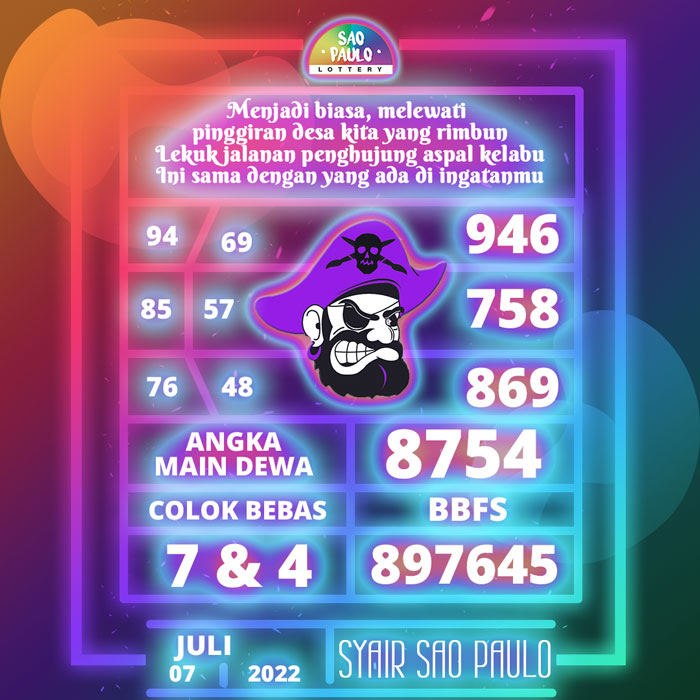 Prediksi 3D SYAIR TOGEL Sao Paulo hari Kamis