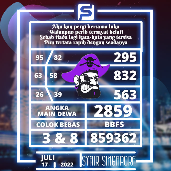 PREDIKSI TERPERCAYA SYAIR TOGEL SINGAPORE HARI MINGGU
