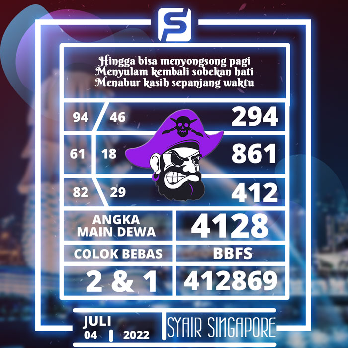 PREDIKSI TERAKTUAL SYAIR TOGEL SINGAPORE HARI SENIN