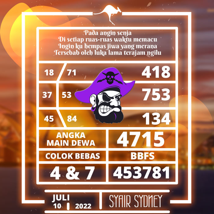 PREDIKSI TERAKURAT SYAIR TOGEL SYDNEY HARI MINGGU