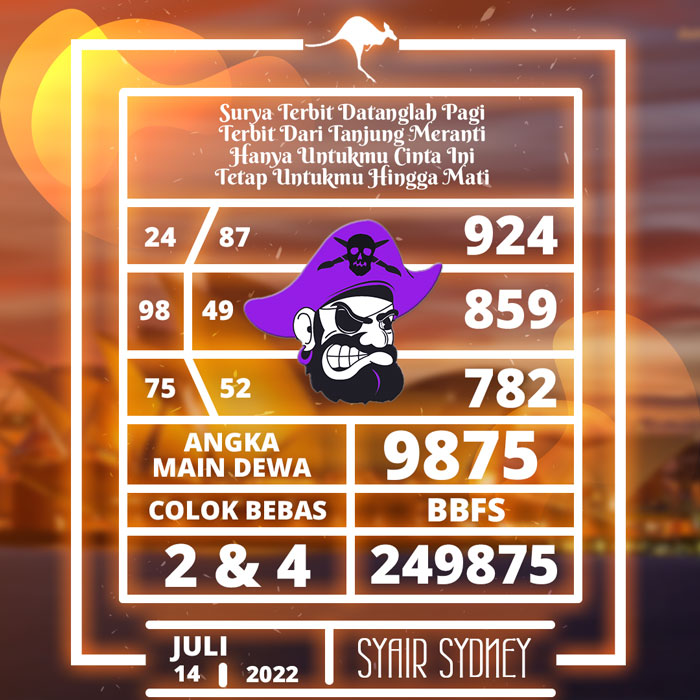 PREDIKSI TERAKURAT SYAIR TOGEL SYDNEY HARI KAMIS