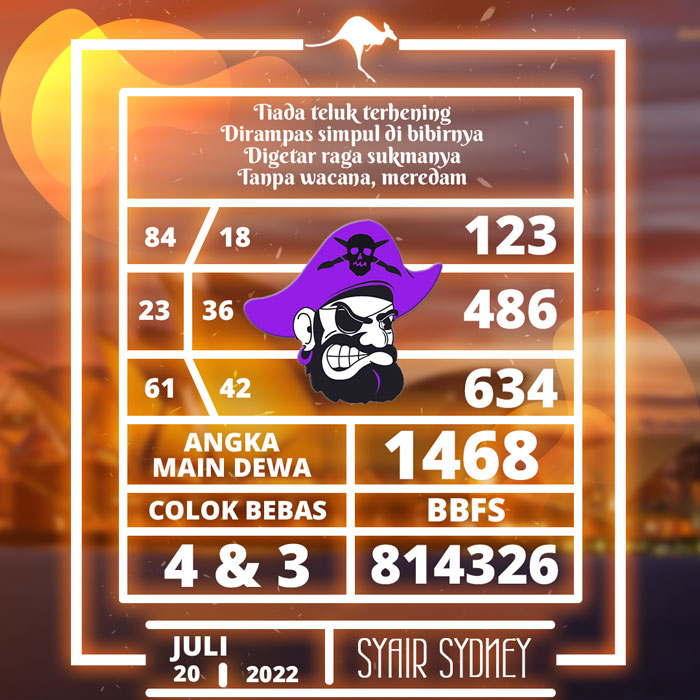 PREDIKSI RUMUSAN SYAIR TOGEL SYDNEY HARI RABU