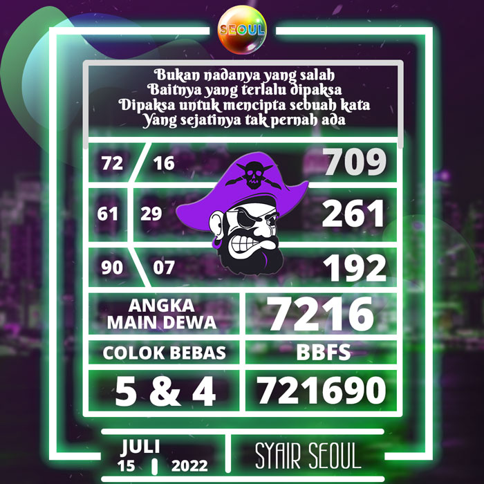 Prediksi terjitu SYAIR TOGEL Seoul hari Jumat