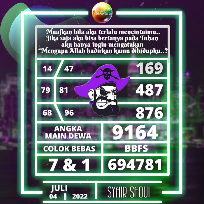 Prediksi 4D SYAIR TOGEL Seoul hari Senin